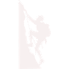 Klettersilhouette am Felsen