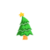 Merry Christmas - Tannenbaum mit Stern, Strahlen