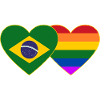 Brasilien Regenbogen Flagge Herz