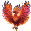 Vibrierender Feuer-Phönix
