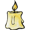 Goldenes Kerzenleuchten