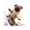 Pug Futtersturm Chaos