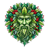 Weihnachts-Wintersonnenwende Weihnachtsgrüner Mann