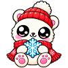 Winterpanda Rotherz-Schneeflocke