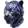 Neon-Tiger Kopf