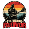Freiwillige Feuerwehr Retro Feuerwehrmann