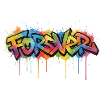 Für immer Graffiti-Regenbogen