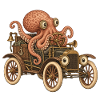 Oktopus Steampunk Auto Abenteuer