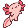 Niedlicher pinker Axolotl