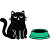 Hungrige Katze Grafik
