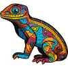 Psychedelische Mosaic-Echse