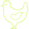 Neon-Kontur Huhn Design