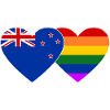 Neuseeland Regenbogen Flagge Herz