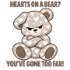Grummeliger Bär mit Herzen