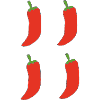 Vierfach Chili Muster