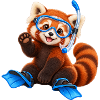 Tauchender Red Panda