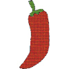 Chili Pixelkunst Feuerrot