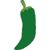 Grüne Chili Silhouette