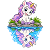 Pastellunicorn am See
