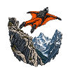 Wingsuitflug über Alpen