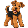 Airedale Terrier Kawaii Style – Süßer Terrier