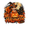 Halloween Squirrel – Kürbis & Hexenhut. 3 Bagss®