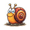 Fröhlicher Schnirkelschnecke Cartoon