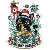 Kawaii-Katze Ramen Weihnachten