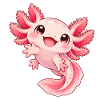 Verspieltes Axolotl Pink-Kindermotiv