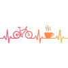 Fahrrad herzschlag rennrad kaffee