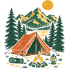 Camping im Bergwald am See