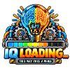IQ Loading Gehirn Neon Design
