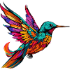 Bunter Kolibri Farbenglanz
