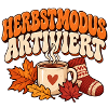 Herbstmodus aktiviert Herbst Design mit Kaffee