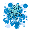 Hello Winter - Schneeflocke in Blau