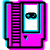 Retro Spielekassette Glitch Logo