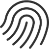 Fingerabdruck-Authentifizierungszeilen-Symbol