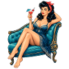 Rockabella Pin-Up: Chaiselongue Retro Style