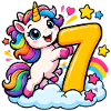 Regenbogen-Einhorn Siebenzauber