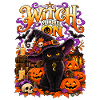 Witch Mode On Halloween Katze Hexenkatze