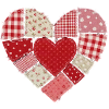 Herz patchwork nähen quilten Geschenk 