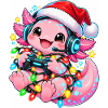 Gaming Weihnachtsdrache mit Lichtern