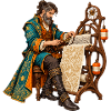 Renaissancemeister am Webstuhl