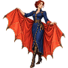 Vampir-Diva mit roten Flügeln