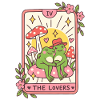 Die liebenden niedlichen Frösche Tarotkarte