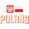 Polen Emblem Retro Flagge