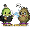 Heiliges Guacamole! Lustiger Avocado Pixel-Art 