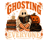  Ghosting Everyone Funny Book Lover Halloween 