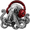 Octopus Beats mit Roten Kopfhörern
