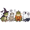 Unheimliche Frösche Geister-Halloween